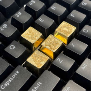 Custom-Engraved Solid Gold-Plated Copper Keycaps